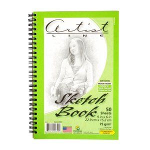 Artist Line 30 Ct. 6" X 9" Side Bound Spiral Premium Sketch Book